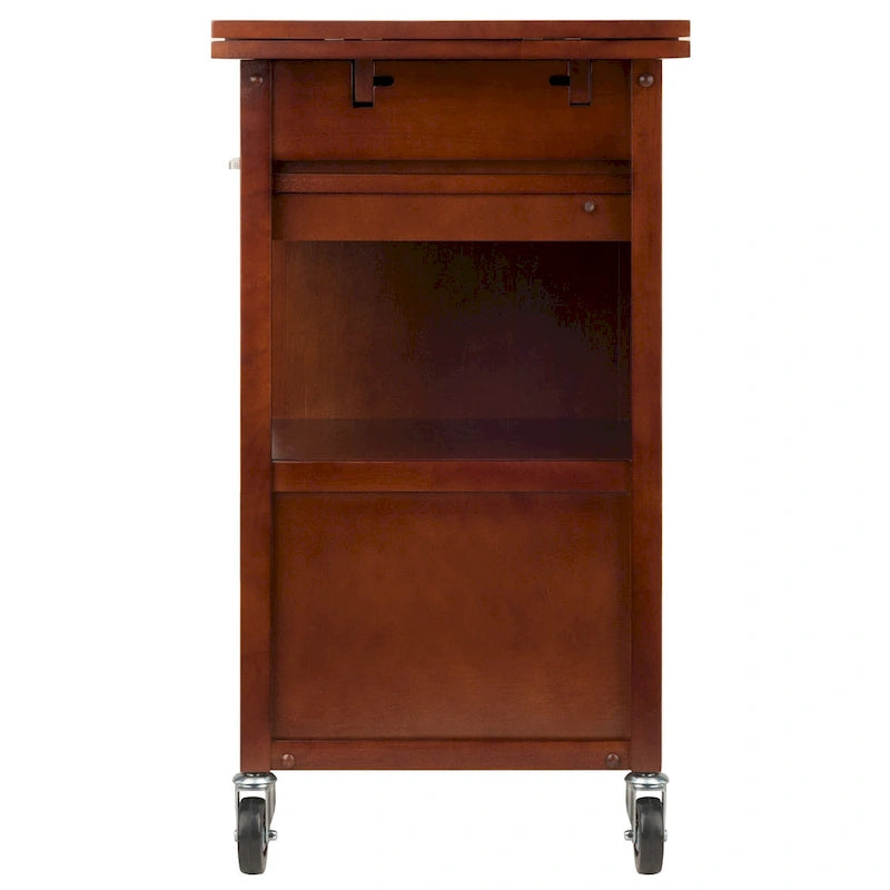 Desserte de cuisine à plateau extensible, fini noyer – 69,9 x 46,6 x 85 cm