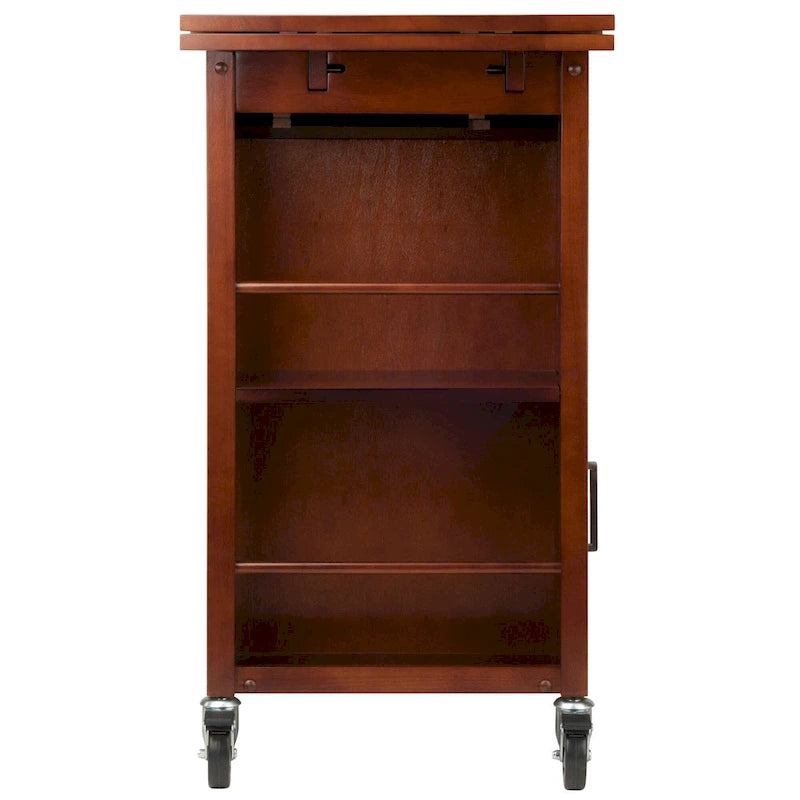 Desserte de cuisine à plateau extensible, fini noyer – 69,9 x 46,6 x 85 cm