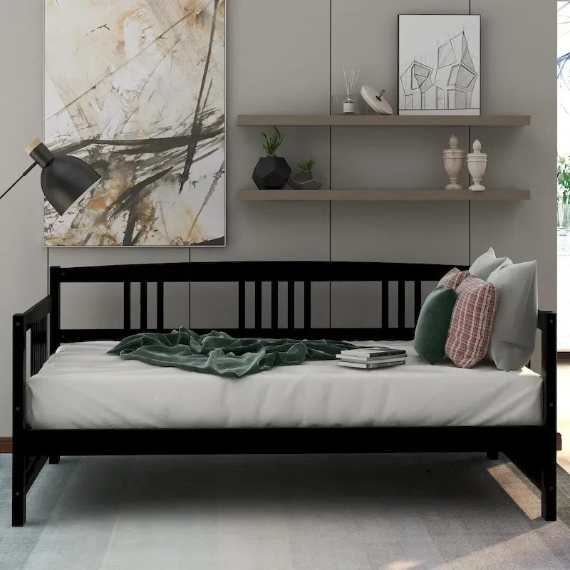 Lit de repos moderne en bois massif, multifonctionnel