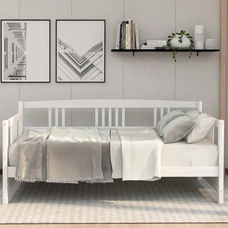Lit de repos moderne en bois massif, multifonctionnel