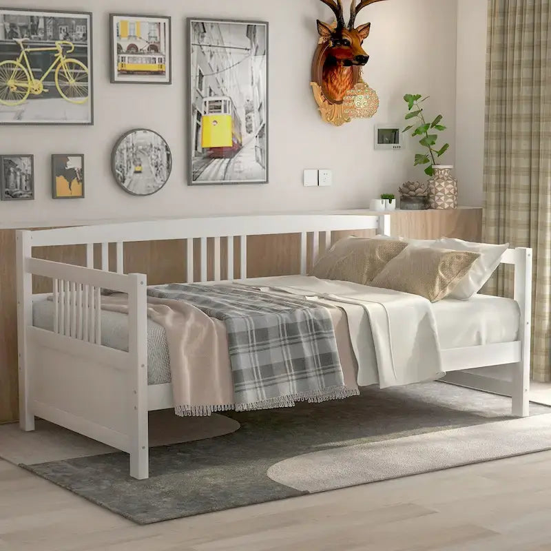 Lit de repos moderne en bois massif, multifonctionnel