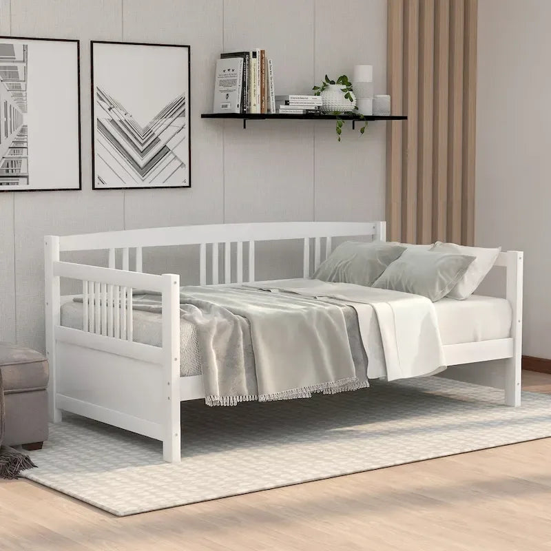 Lit de repos moderne en bois massif, multifonctionnel