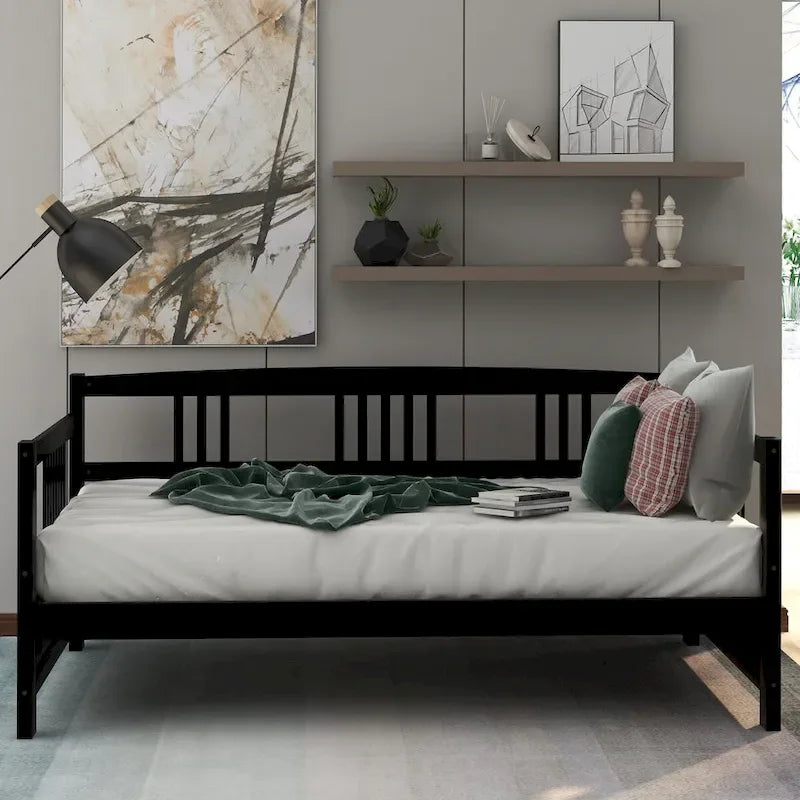 Lit de repos moderne en bois massif, multifonctionnel