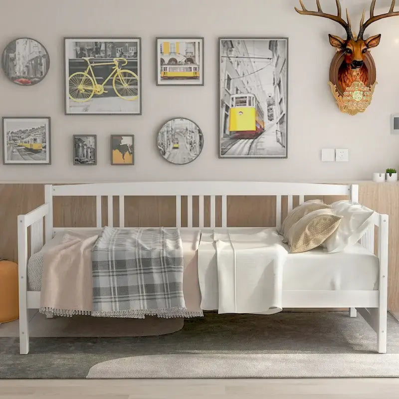 Lit de repos moderne en bois massif, multifonctionnel