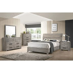 Lit plateforme gris