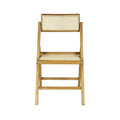 Chaises pliantes en rotin et bois rétro médiévales avec dossiers réglables (deux chaises par lot).