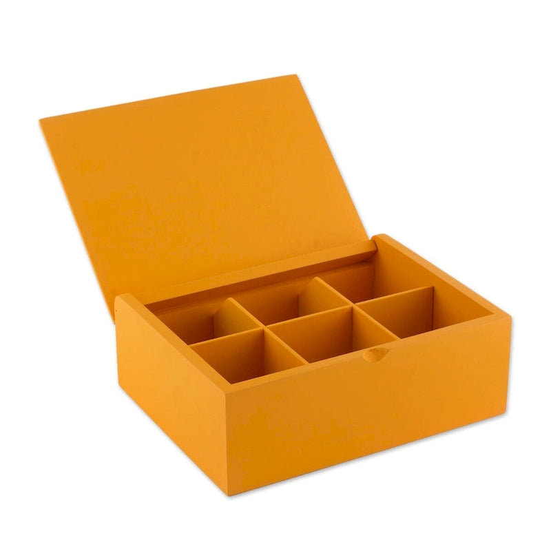 Boîte à thé artisanale en bois