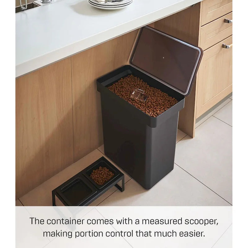 Conteneur roulant hermétique pour aliments pour animaux, très grande taille, polypropylène, 25 litres