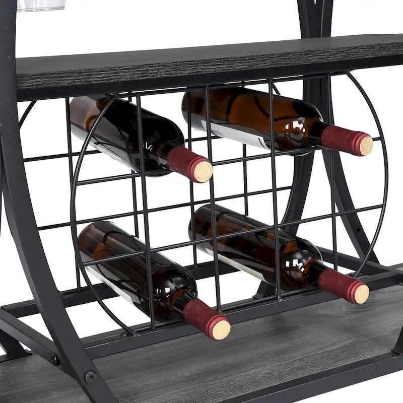 Dessertes de bar industrielles à roulettes avec 3 étagères de rangement