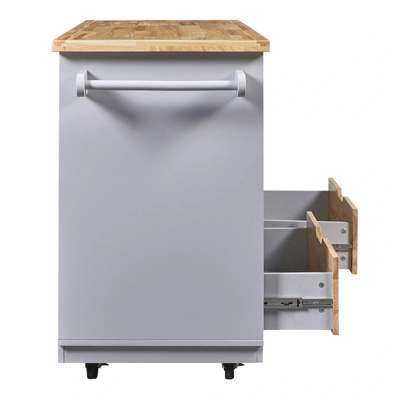 Desservante de cuisine réversible à roulettes avec rangement