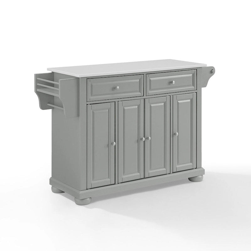 Îlot de cuisine avec plateau en granit - 45,7 cm P x 130,8 cm L x 91,4 cm H