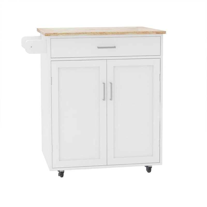 Chariot de cuisine roulant avec étagères réglables et porte-serviettes - 83 cm L x 45 cm l x 91,5 cm H