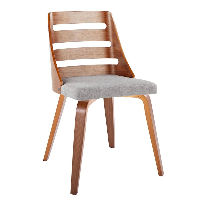 Chaises de salle à manger/d'appoint avec pieds en bois courbé (Lot de 2)