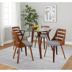 Chaises de salle à manger/d'appoint avec pieds en bois courbé (Lot de 2)
