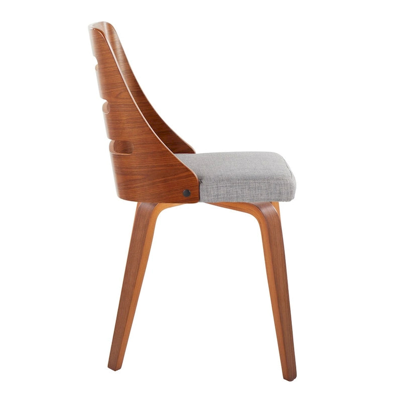 Chaises de salle à manger/d'appoint avec pieds en bois courbé (Lot de 2)