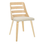Chaises de salle à manger/d'appoint avec pieds en bois courbé (Lot de 2)
