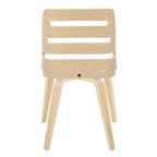 Chaises de salle à manger/d'appoint avec pieds en bois courbé (Lot de 2)