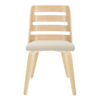 Chaises de salle à manger/d'appoint avec pieds en bois courbé (Lot de 2)