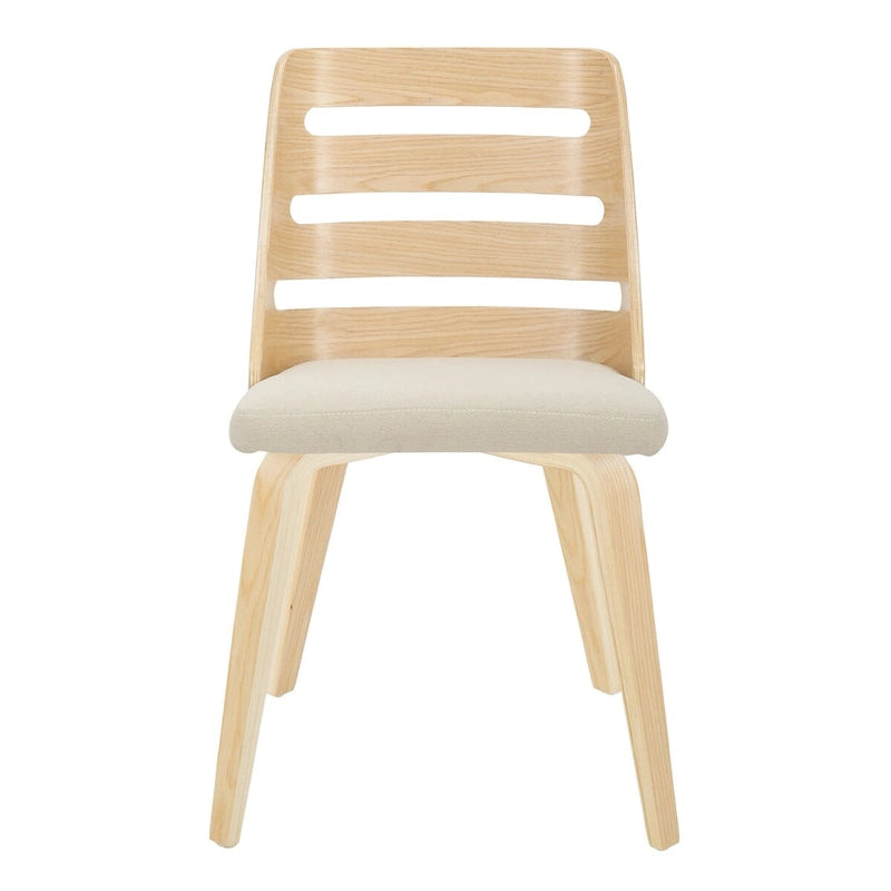 Chaises de salle à manger/d'appoint avec pieds en bois courbé (Lot de 2)