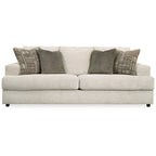 Canapé 96 pouces avec 4 coussins jacquard, en chenille polyester beige douce