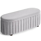 46.1 Banc de rangement rembourré avec charnière de sécurité pour chambre à coucher, salon, entrée