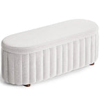 46.1 Banc de rangement rembourré avec charnière de sécurité pour chambre à coucher, salon, entrée
