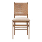 Chaise de salle à manger pliante en osier naturel (lot de 2)