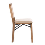 Chaise de salle à manger pliante en osier naturel (lot de 2)