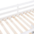 Twin Size Loft Bed with Ladder, Shelves, Solid Wood Loft Bed Frame with 4-Drawers Desk, Box Spring No Required