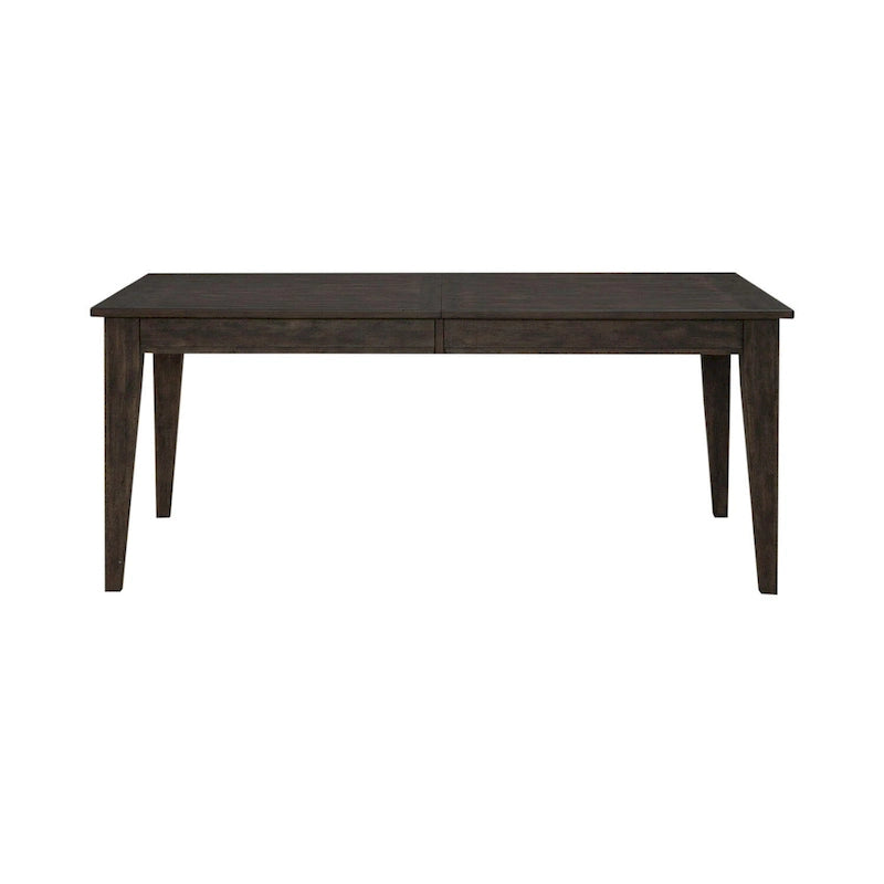 Table rectangulaire à pieds marron rustique