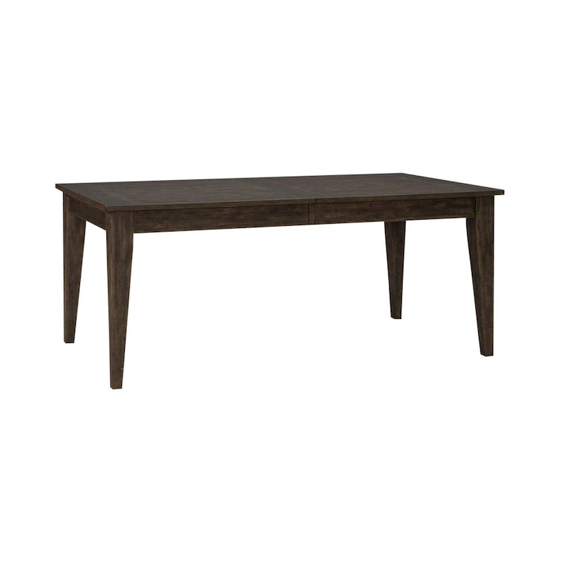 Table rectangulaire à pieds marron rustique