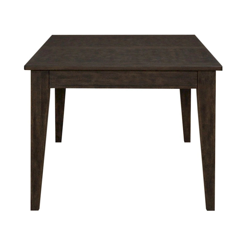 Table rectangulaire à pieds marron rustique