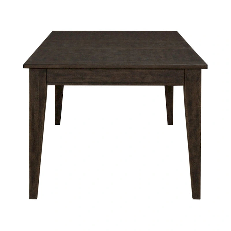 Table rectangulaire à pieds marron rustique