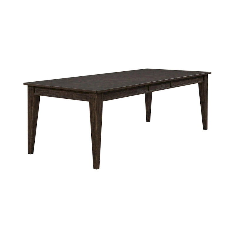 Table rectangulaire à pieds marron rustique