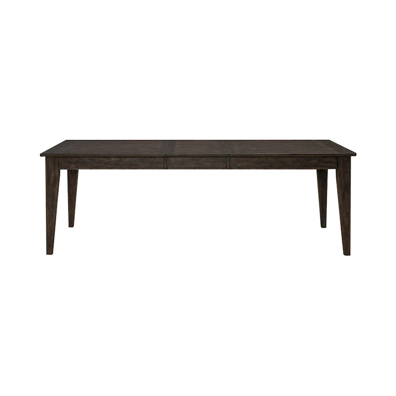 Table rectangulaire à pieds marron rustique