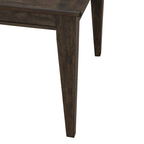 Table rectangulaire à pieds marron rustique
