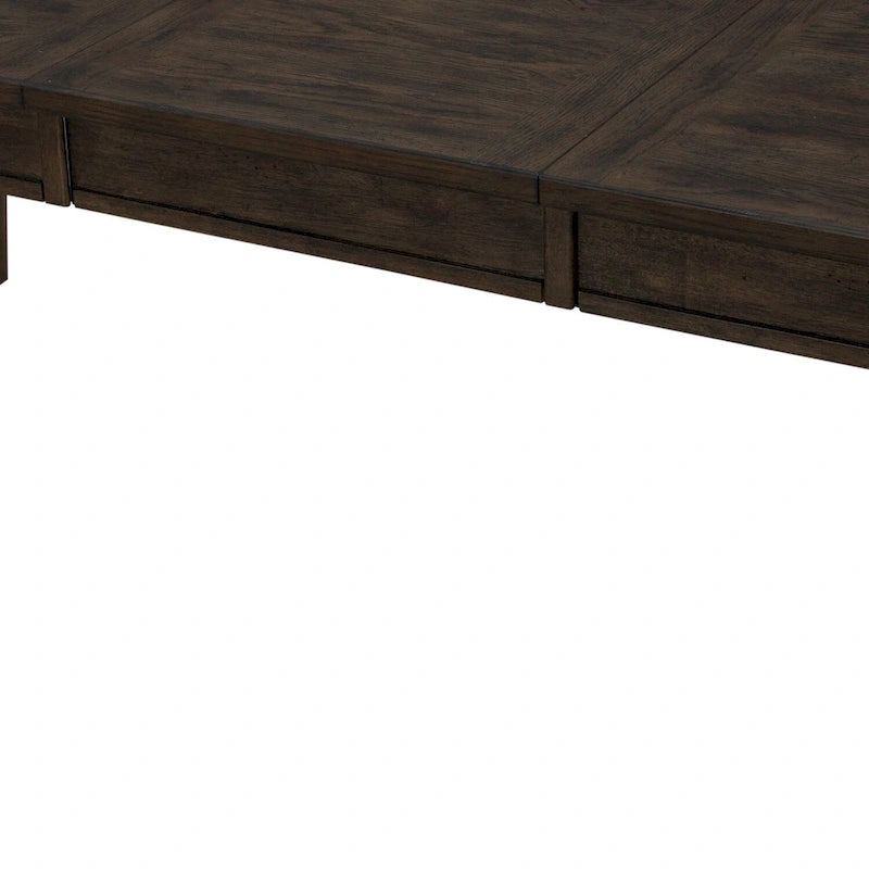 Table rectangulaire à pieds marron rustique
