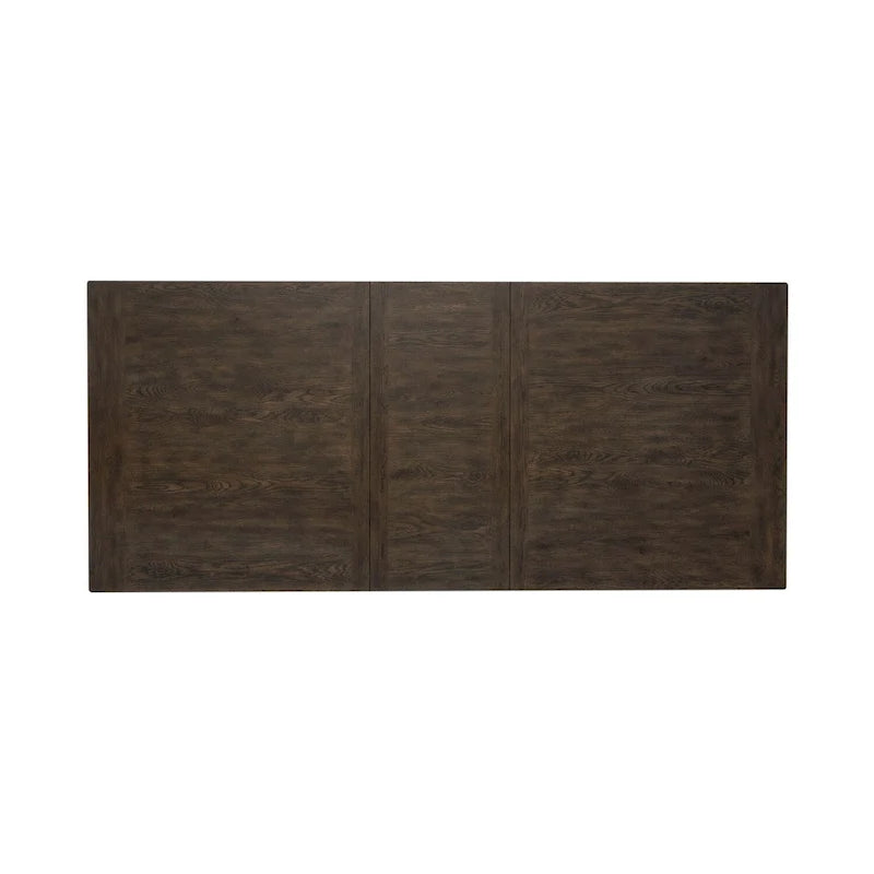 Table rectangulaire à pieds marron rustique