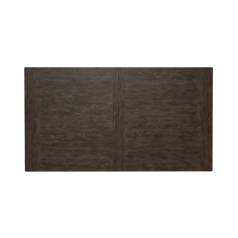 Table rectangulaire à pieds marron rustique