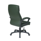 Chaise de direction ergonomique haute en éco-cuir noir Work Smart