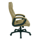 Chaise de direction ergonomique haute en éco-cuir noir Work Smart