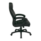 Chaise de direction ergonomique haute en éco-cuir noir Work Smart