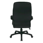 Chaise de direction ergonomique haute en éco-cuir noir Work Smart