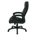 Chaise de direction ergonomique haute en éco-cuir noir Work Smart