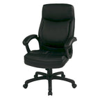 Chaise de direction ergonomique haute en éco-cuir noir Work Smart