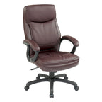 Chaise de direction ergonomique haute en éco-cuir noir Work Smart