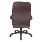 Chaise de direction ergonomique haute en éco-cuir noir Work Smart