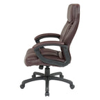 Chaise de direction ergonomique haute en éco-cuir noir Work Smart