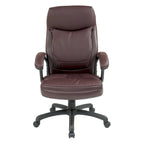 Chaise de direction ergonomique haute en éco-cuir noir Work Smart