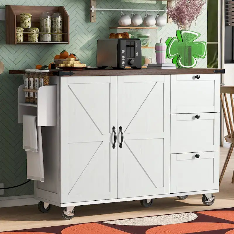 Rolling Kitchen Cart on Wheels,for Home,Kitchen and Dining Room